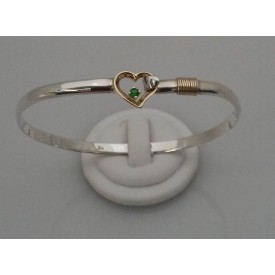 RA115E4MB Heart wtih Emerald Bangle